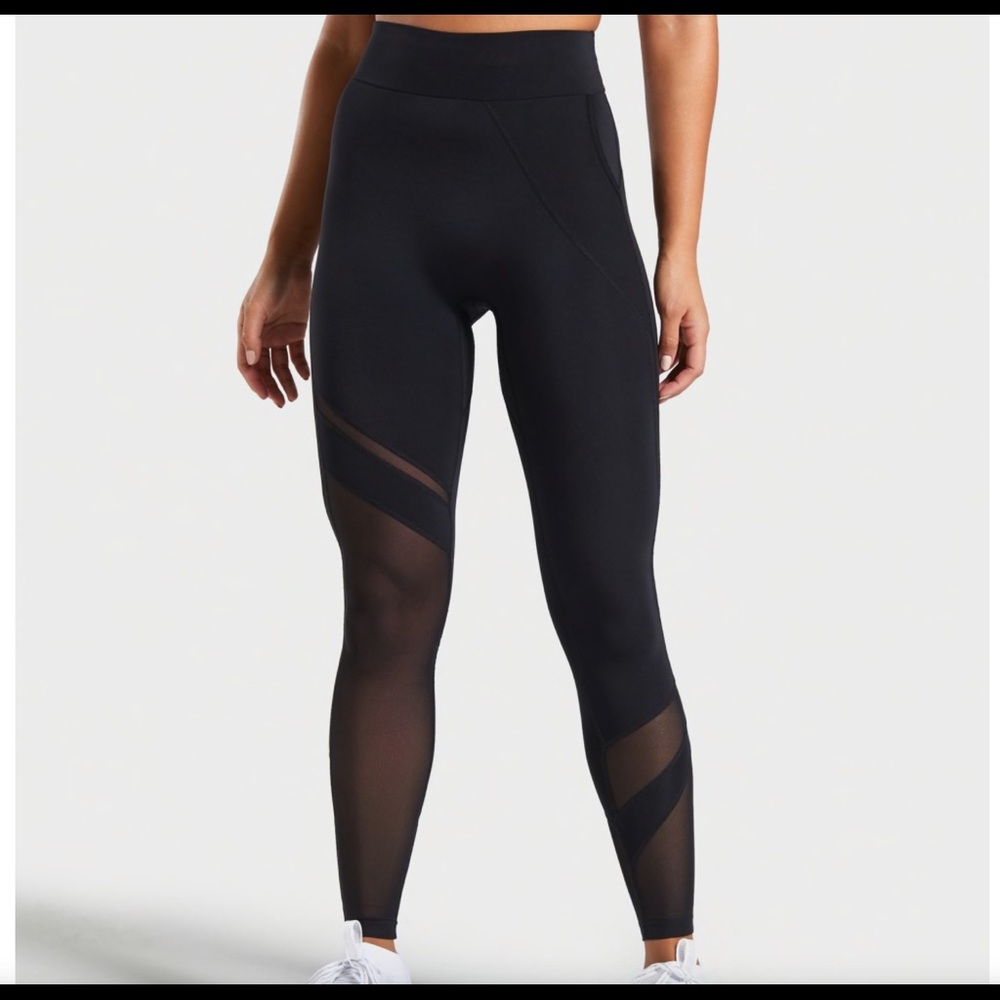 Gymshark Mesh Layer Leggings (Black)